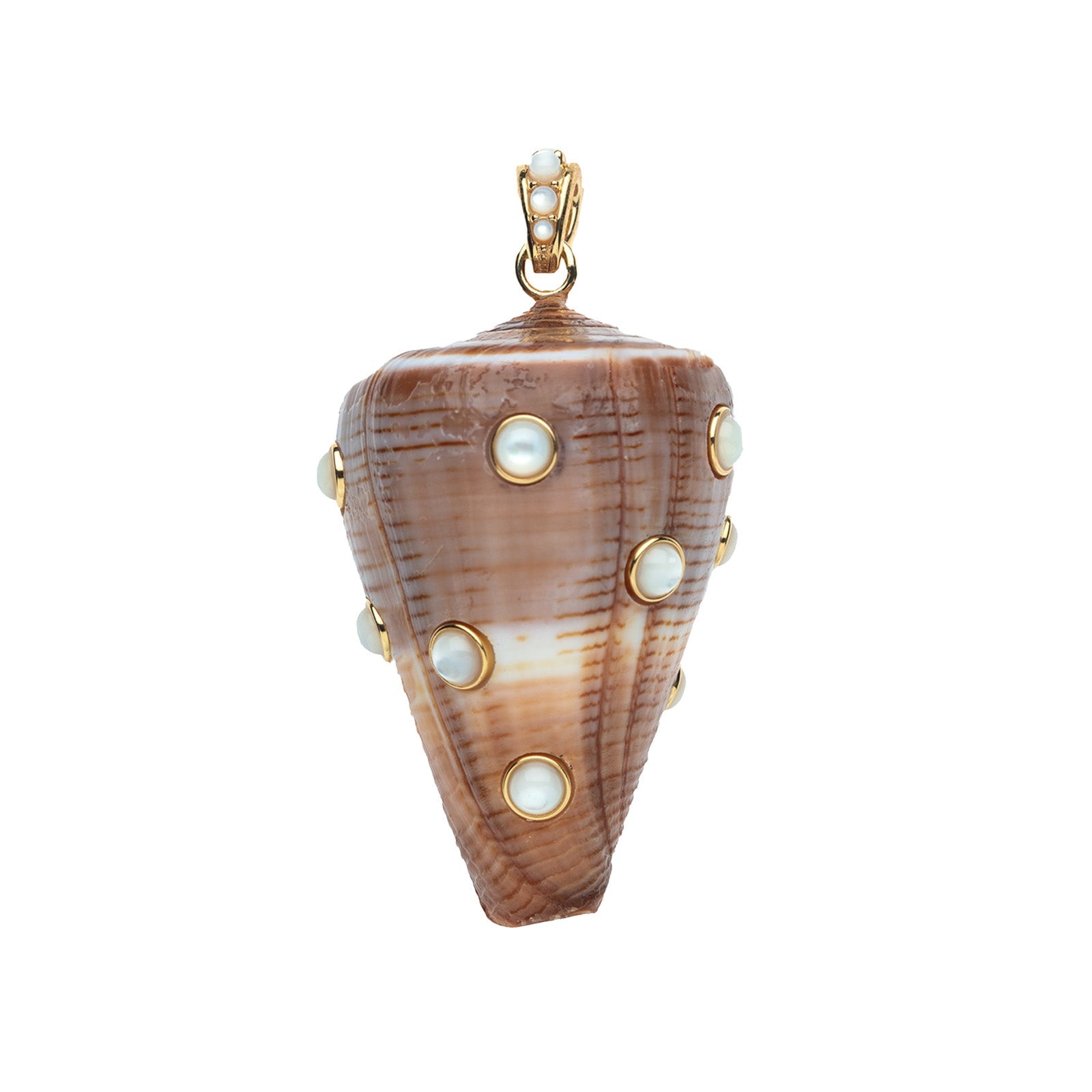 Strong Decked Out Shell Pendant 16-18" Classic Rolo Necklaces Jane Win 