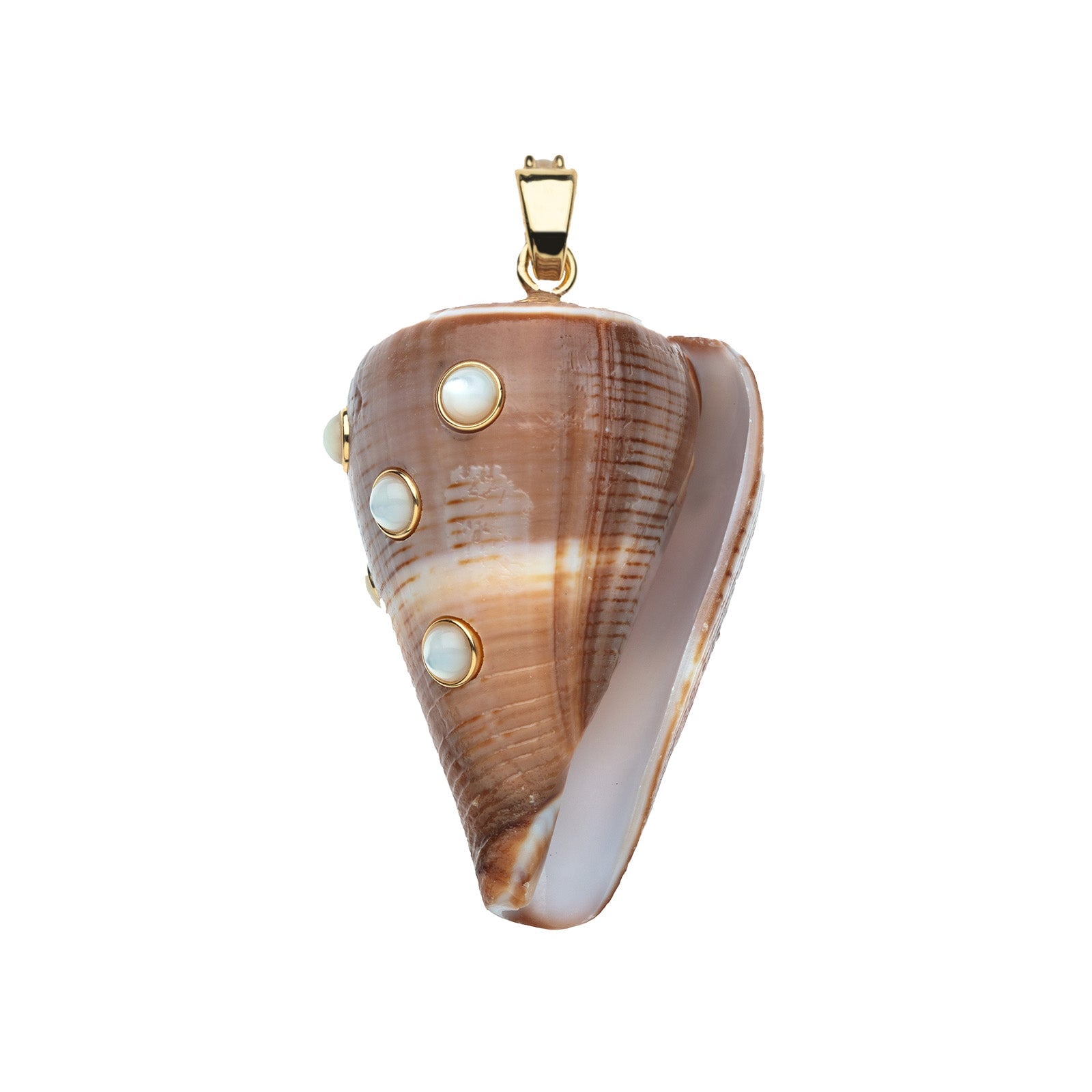 Strong Decked Out Shell Pendant 16-18" Classic Rolo Necklaces Jane Win 