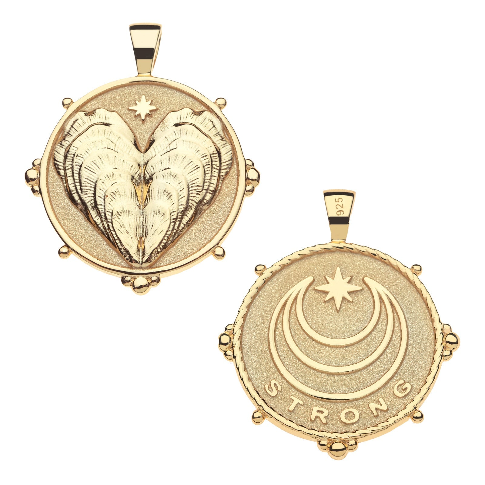 Strong Love of the Sea Original Pendant Coin 16-18" Classic Rolo Necklaces Jane Win 
