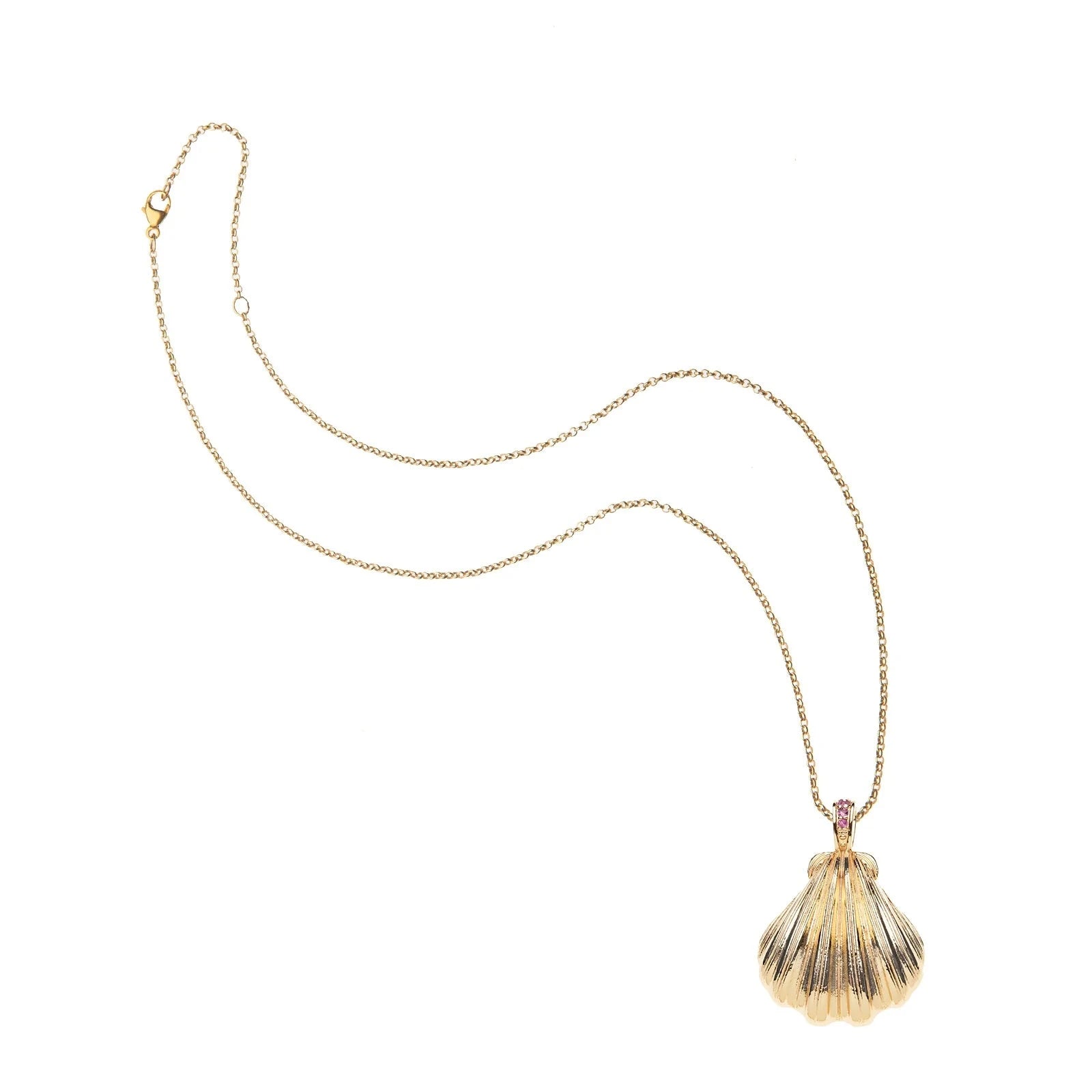 Strong Sea Breeze Clamshell Pendant 16-18" Classic Rolo Necklaces Jane Win 