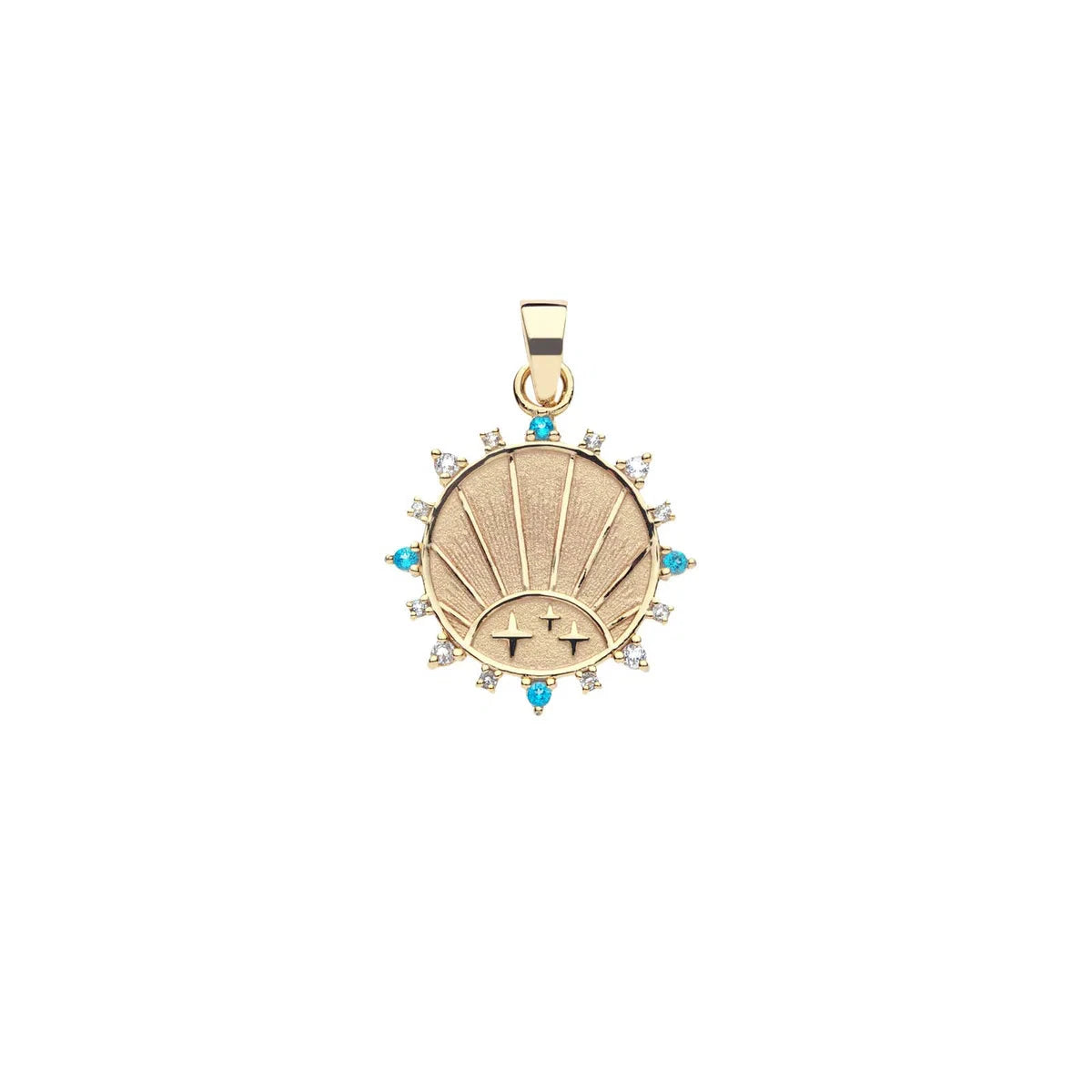 Strong Petite Embellished Coin Rising Sun 16-18" Classic Rolo Necklaces Jane Win 