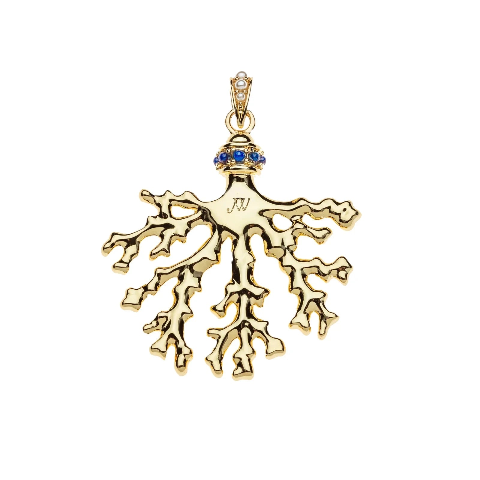 Strong Embellished Coral Pendant 16-18" Classic Rolo Necklaces Jane Win 