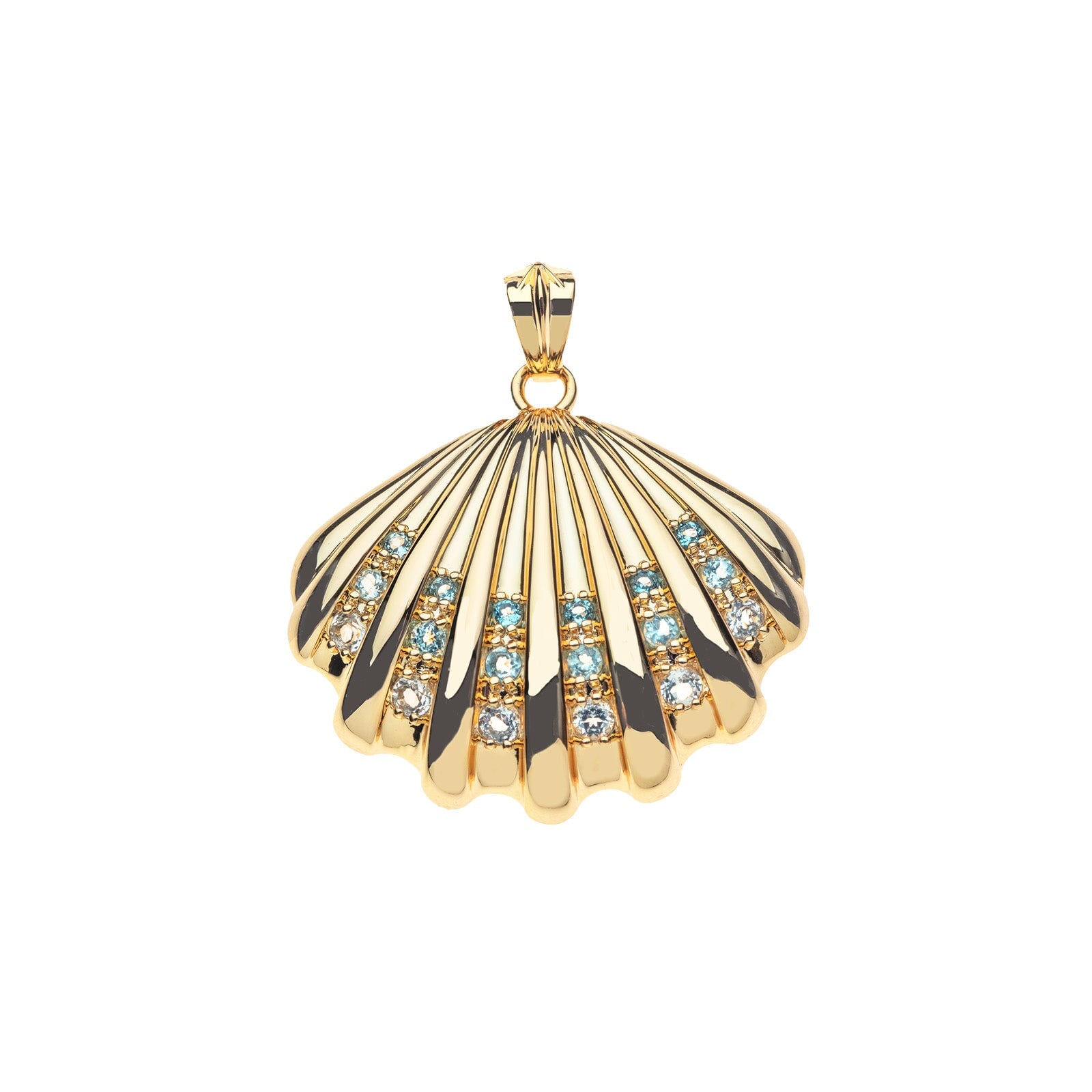 Strong In the Waves Shell Pendant 16-18" Classic Rolo Necklaces Jane Win 