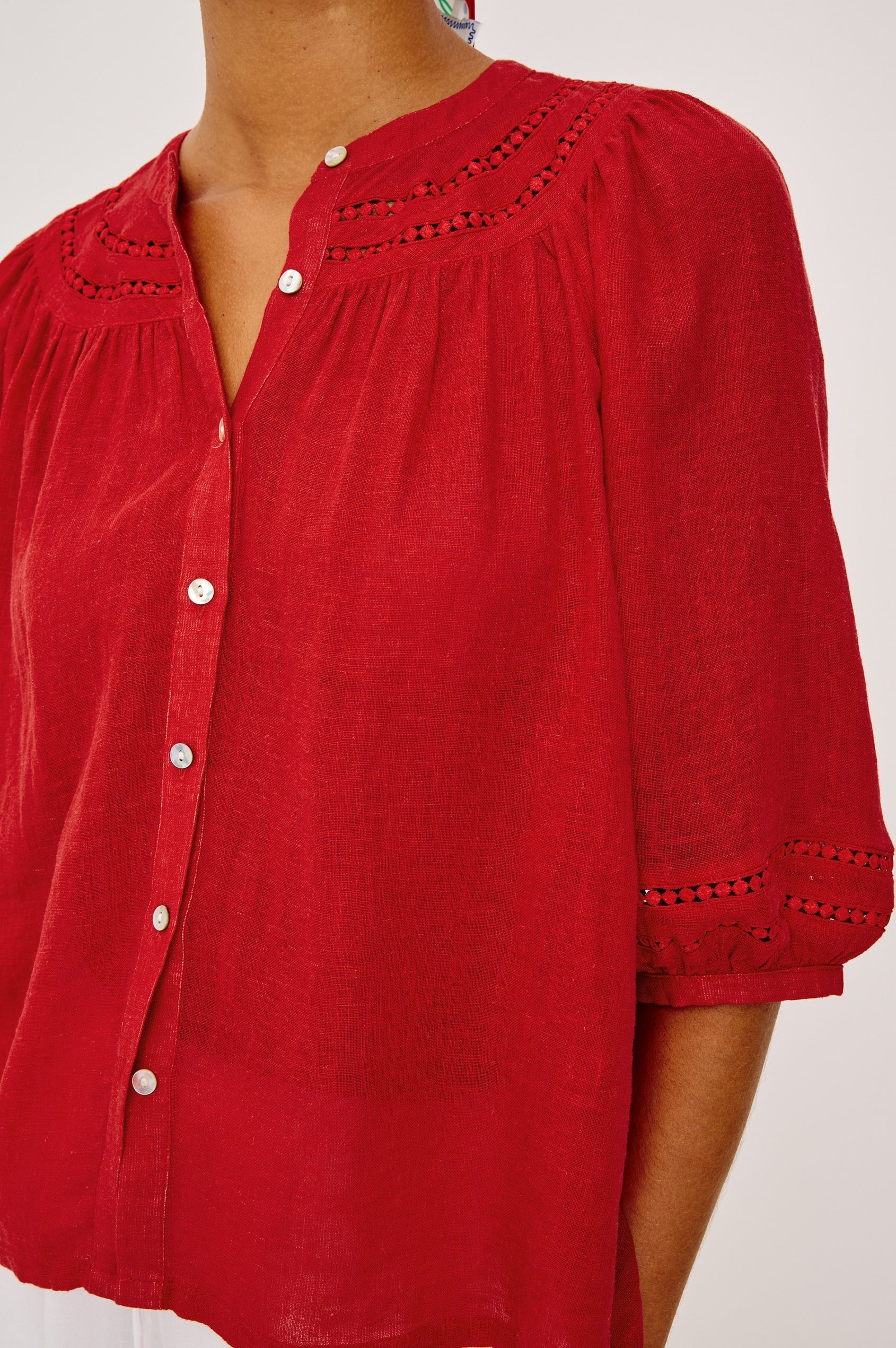 Giadzy X Rails Theia Top Tomato Tops - Blouses Rails 