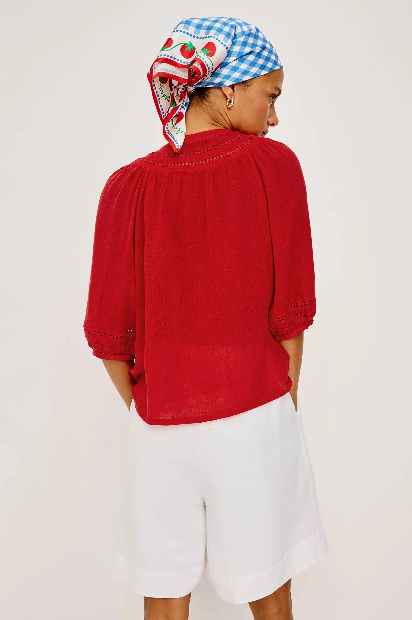 Giadzy X Rails Theia Top Tomato Tops - Blouses Rails 