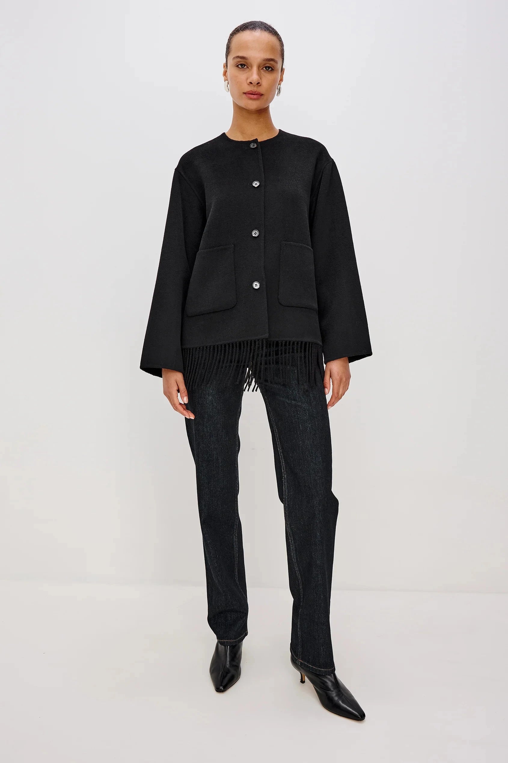 Tomoko Jacket Black Outerwear - Longsleeve Rails 