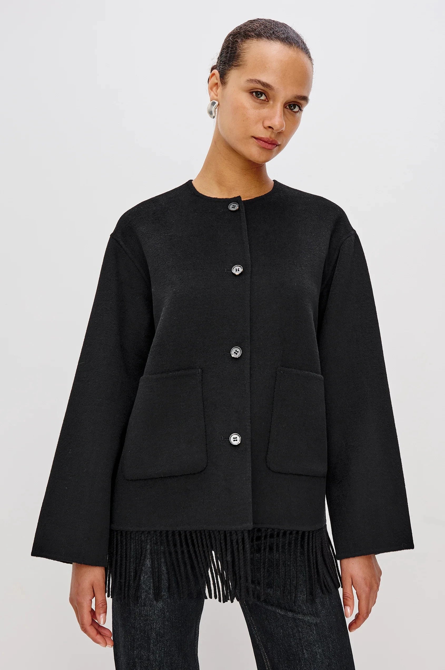 Tomoko Jacket Black Outerwear - Longsleeve Rails 