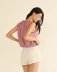 Traveler Top Mulberry La Maddalena Gingham Tops - Blouses Doen 