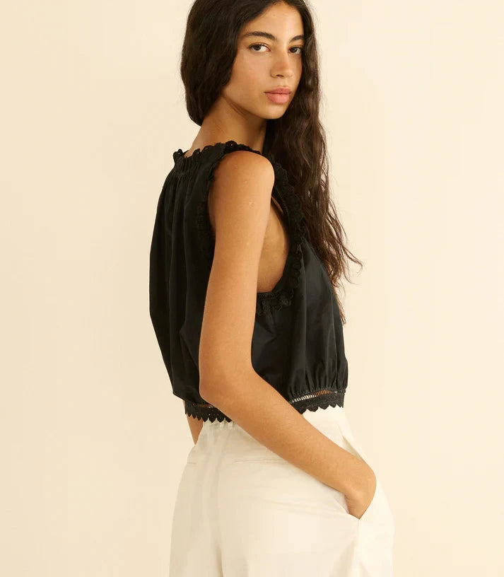 Traveler Top Black Tops - Blouses Doen 