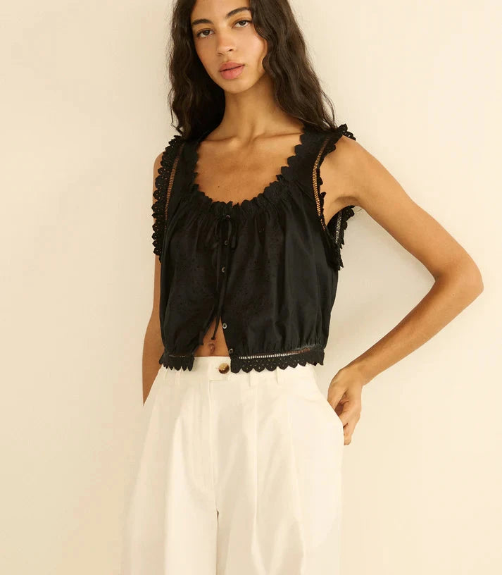 Traveler Top Black Tops - Blouses Doen 