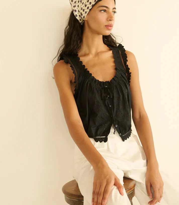 Traveler Top Black Tops - Blouses Doen 