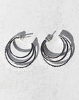 Triple Threat Earring 50mm Silver Earrings Native Gem 