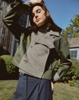 Walton Jacket Army w/ Check Multi Outerwear - Longsleeve Tanya Taylor 