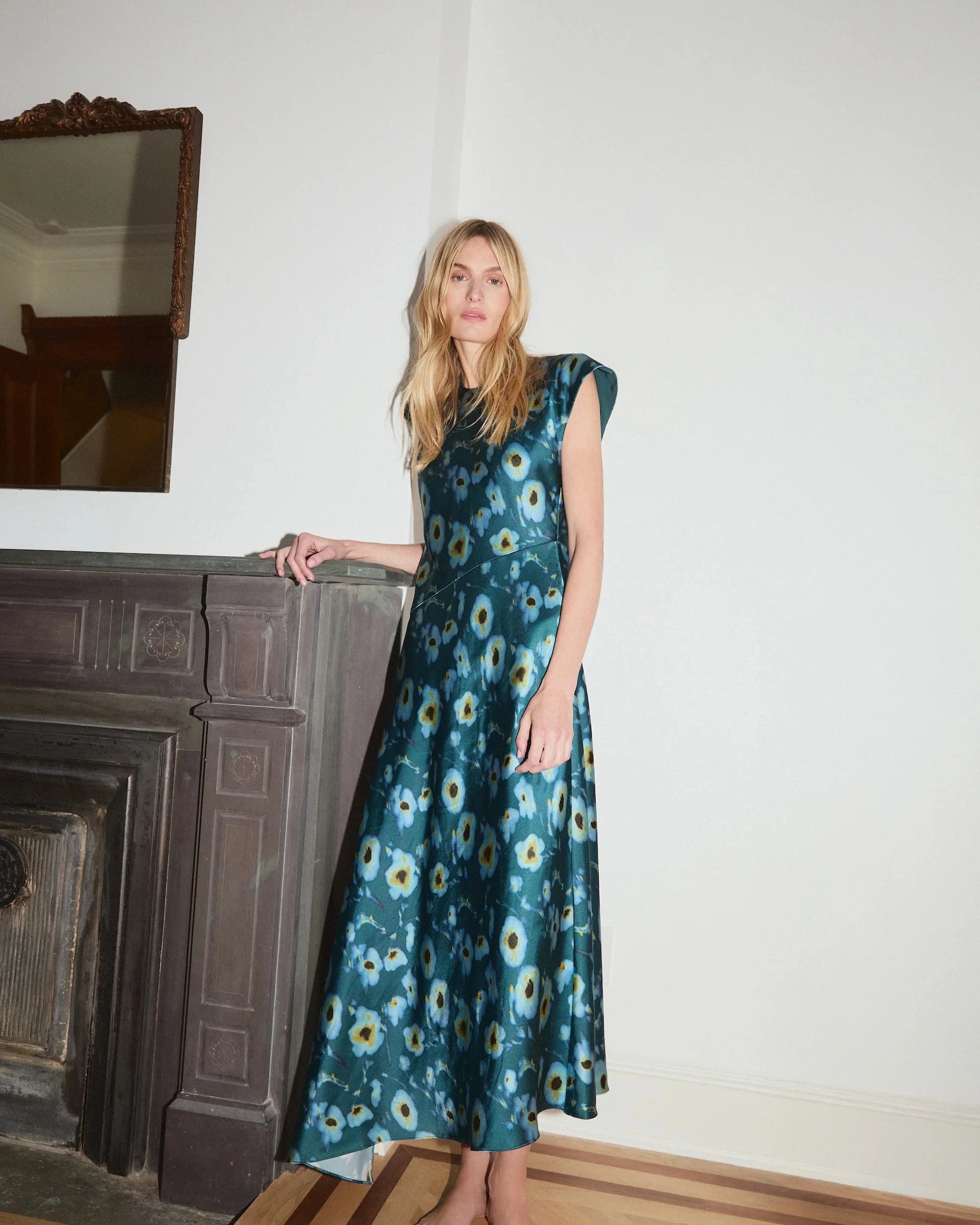 Violeta Dress Emerald Multi Dresses - Midi Tanya Taylor 