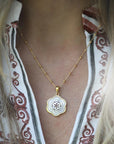 Tamarin Flower Charm + Florence Chain Necklaces ASHA 