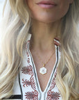 Tamarin Flower Charm + Florence Chain Necklaces ASHA 