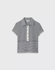 Knit Button Stripe Polo Tee Ivory Multi Top - Polo rag & bone 