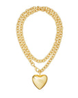 The Big Puffy Heart Necklace Gold Necklaces Roxanne Assoulin 