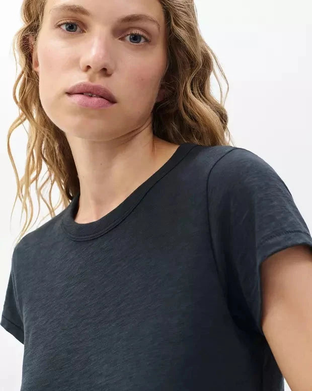 The Slub Tee Black Tops - Tees rag & bone 