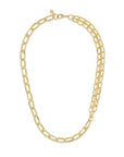 The Paperclip Double Chain Necklace Necklaces Roxanne Assoulin 