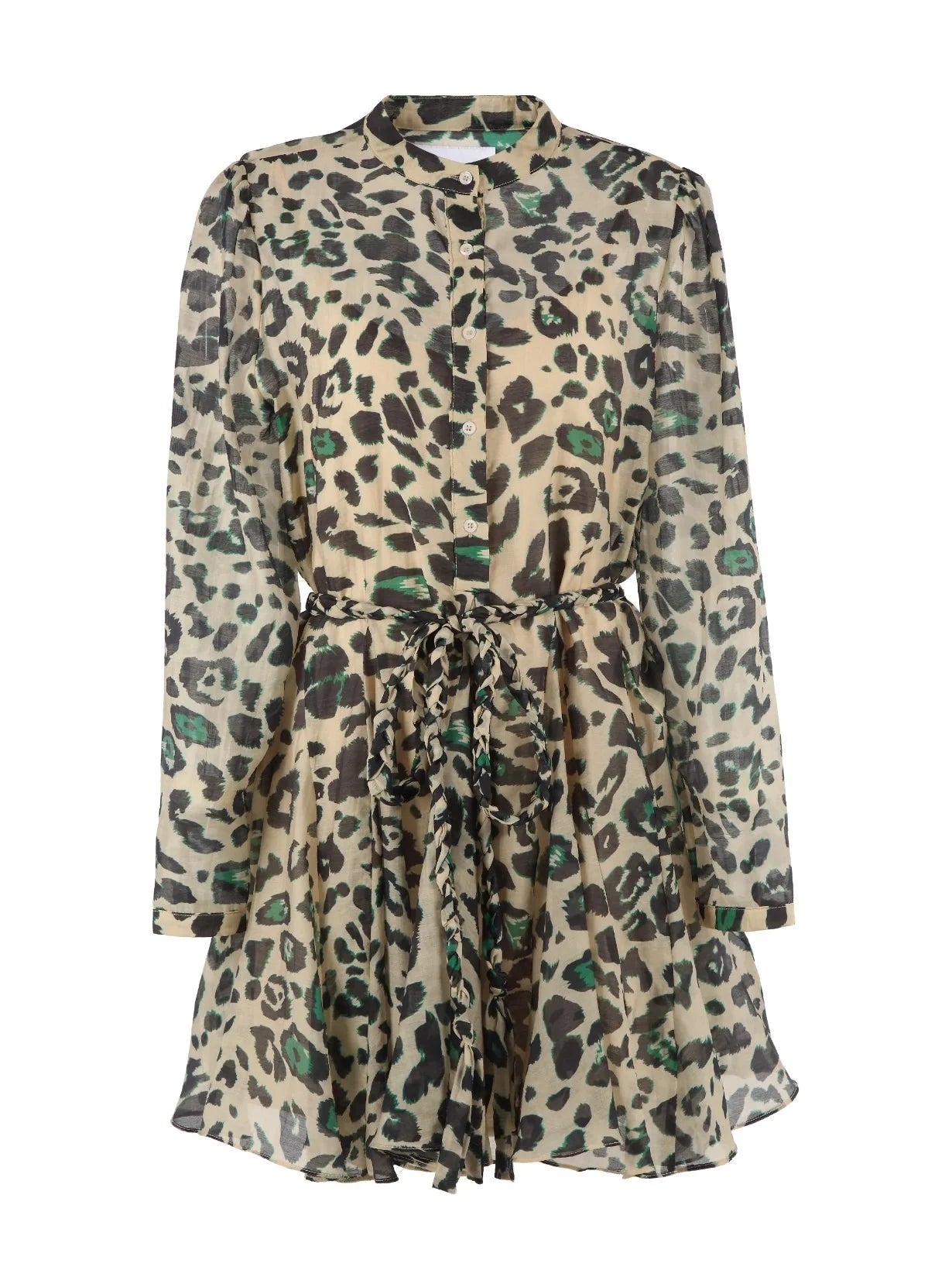 The Jenica Dress Green Leopard Dresses - Short The Shirt 