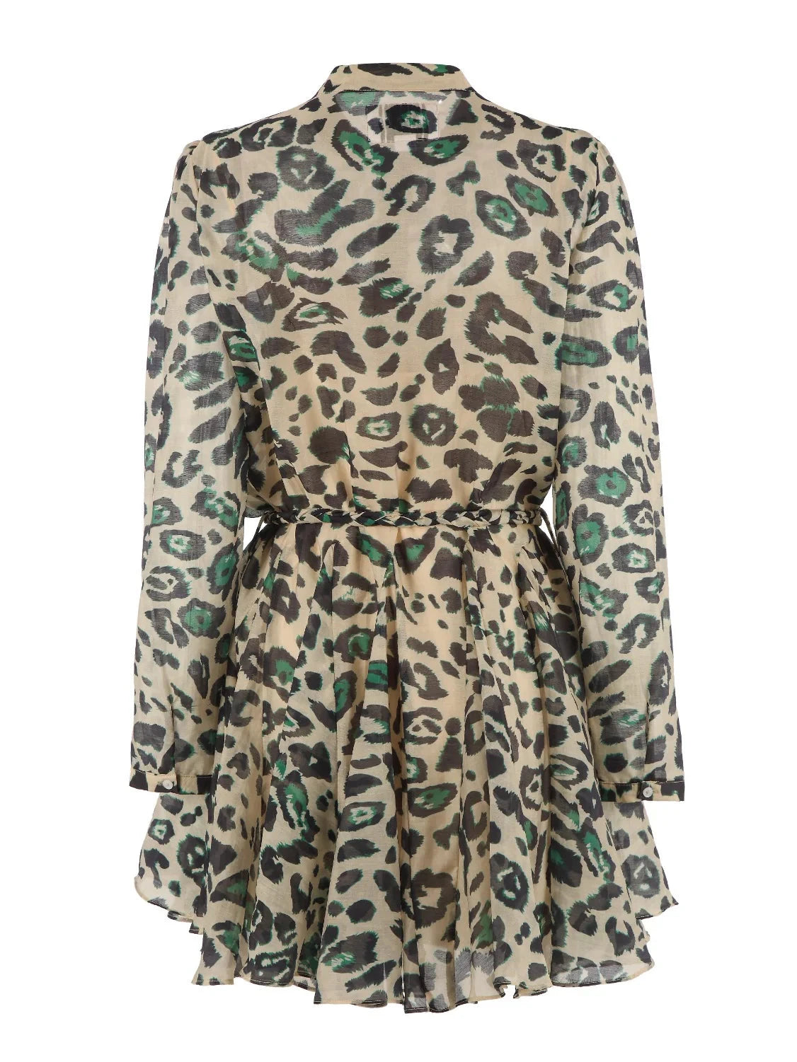 The Jenica Dress Green Leopard Dresses - Short The Shirt 