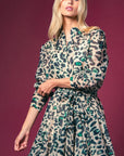 The Jenica Dress Green Leopard Dresses - Short The Shirt 