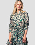 The Jenica Dress Green Leopard Dresses - Short The Shirt 