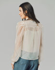 The Long Sleeve French Bow Shirt Ivory Tops - Blouses The Shirt 