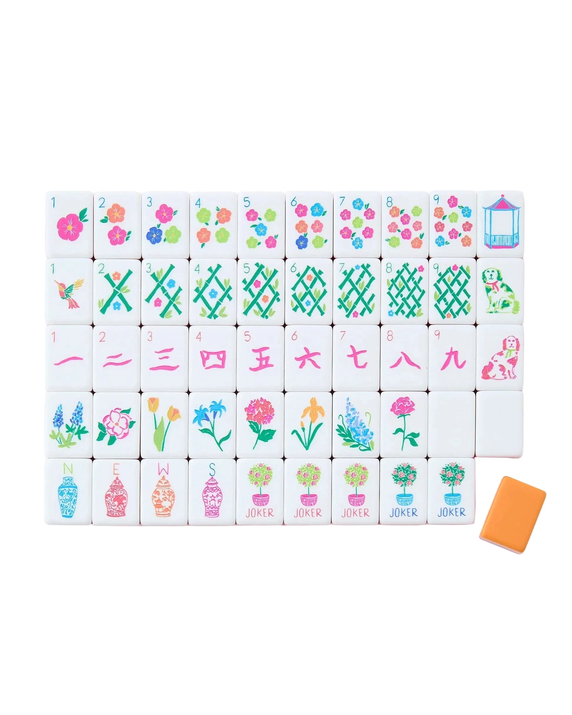 Sunset Mahjong Tiles Home Decor - Games Oh My Mahjong 