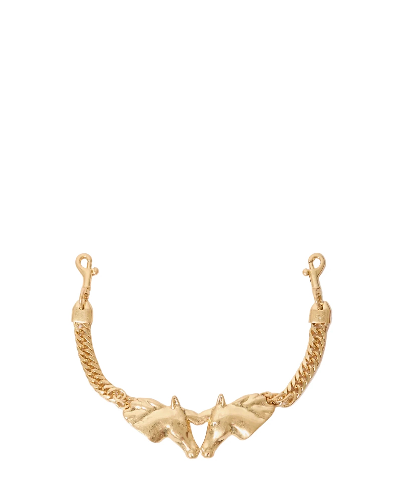 Gold bracelet with a white background