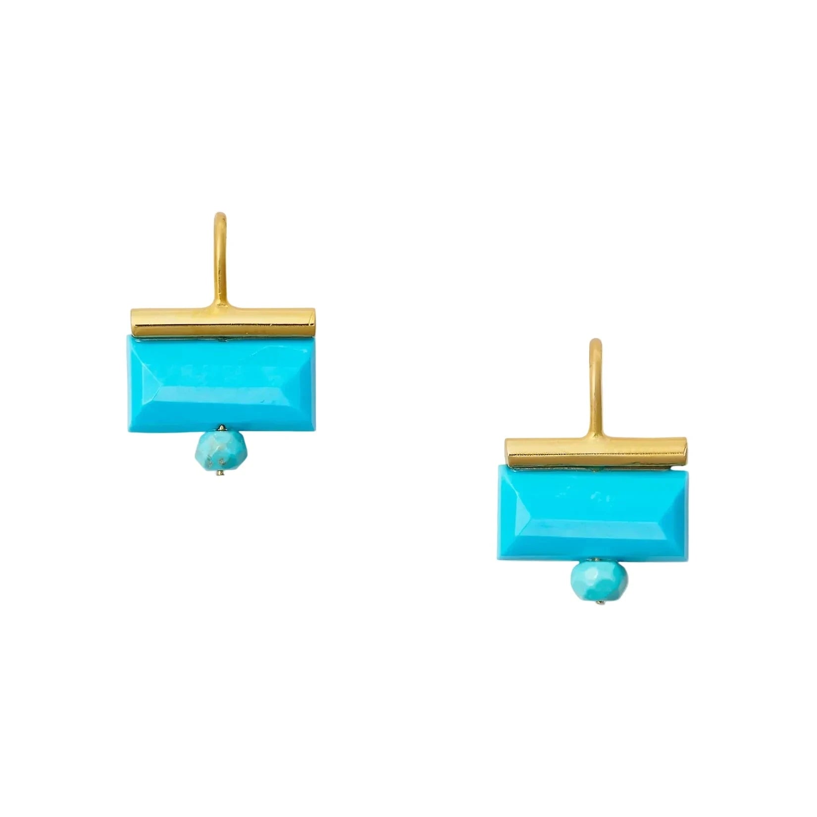 Turquoise Tile Earring Earrings Catherine Canino 