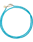 Double Wrap Diamond Cut Beaded Necklace Turquoise Necklaces Jane Win 