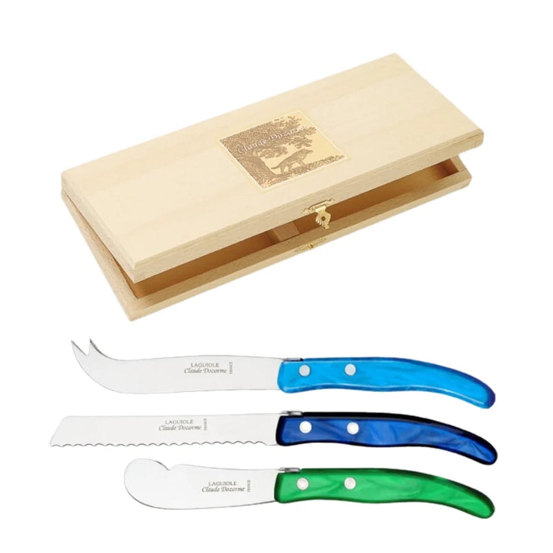 Box Of Berlingot 3P Breakfast Set Blue & Green Home Decor - Tabletop Claude Dozorme 