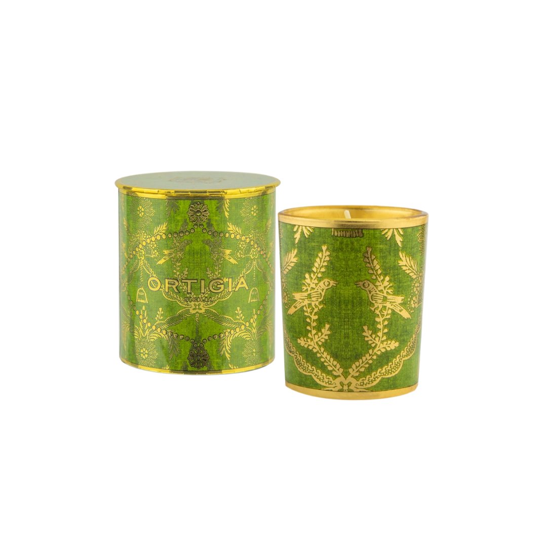 Small Lime di Sicilia Decorated Candle Candles & Diffusers - Candles Ortigia 