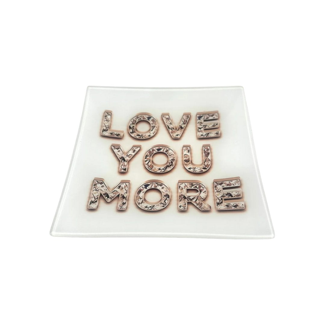 Love You More Diamond Trinket Tray Home Decor - Bowls, Trays & Vases Resinate By KS 