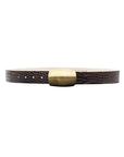 Milou Belt Chocolate Croc Embossed Belts L'Agence 