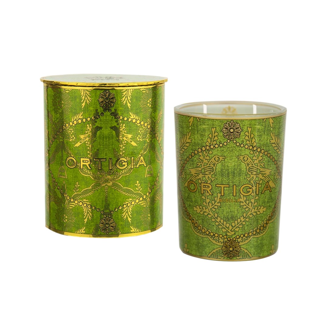 Medium Lime di Sicilia Decorated Candle Candles & Diffusers - Candles Ortigia 