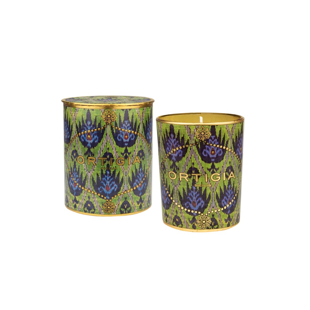 Small Bergamotto Decorated Candle Candles & Diffusers - Candles Ortigia 