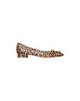 Buckle Shoe Leopard Calf Hair Pumps - Low Ann Mashburn 