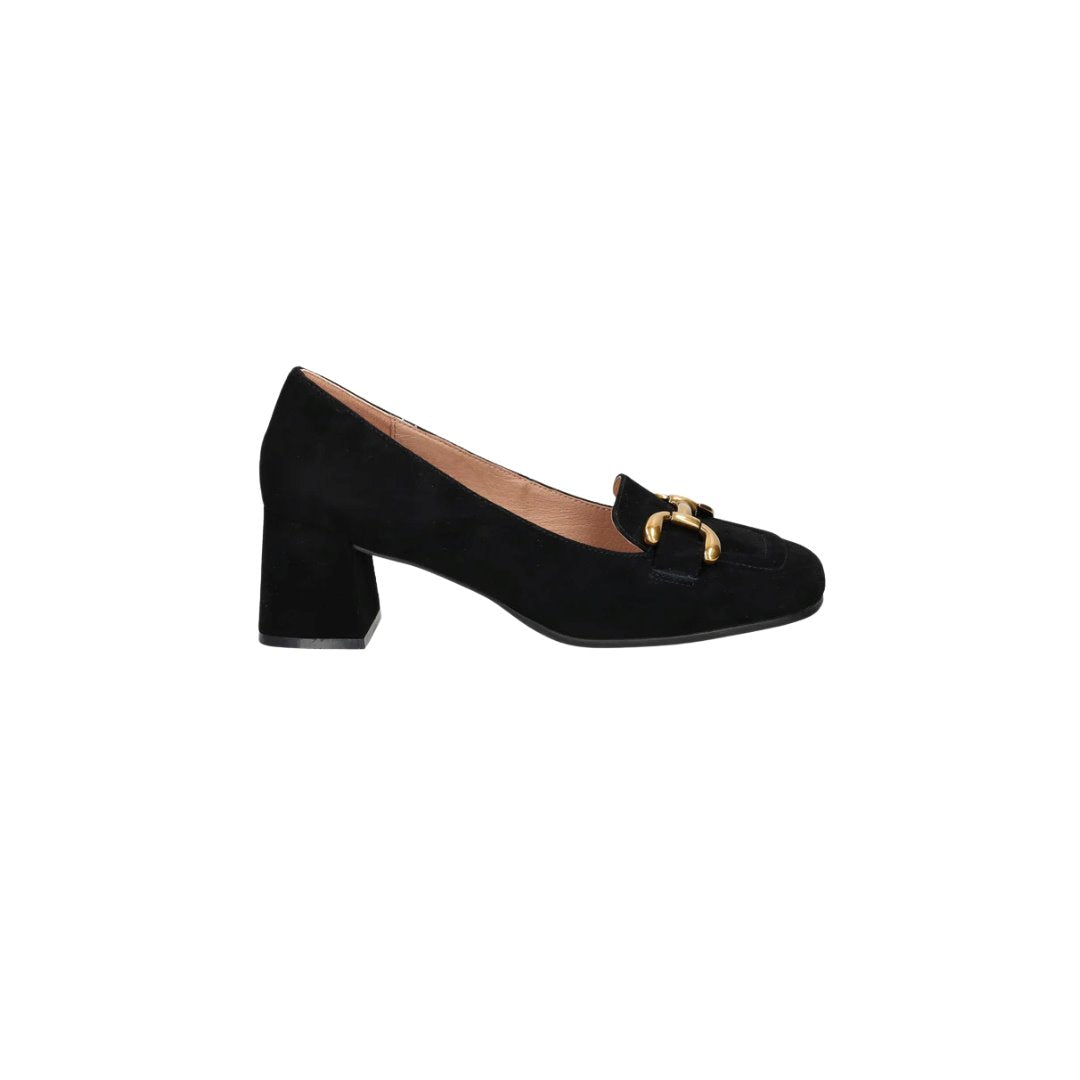 Renee Pump Kid Suede Negro Flats - Loafer Bibi Lou 