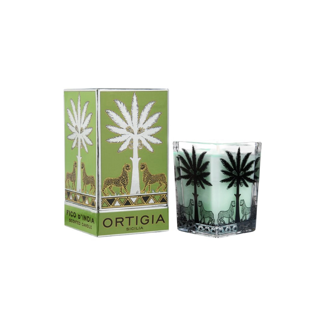 Large Fico D'India Square Candle Candles & Diffusers - Candles Ortigia 