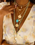 Lucky Rabbit Small Embellished Pendant Coin 16-18" Satellite Chain Necklaces Jane Win 