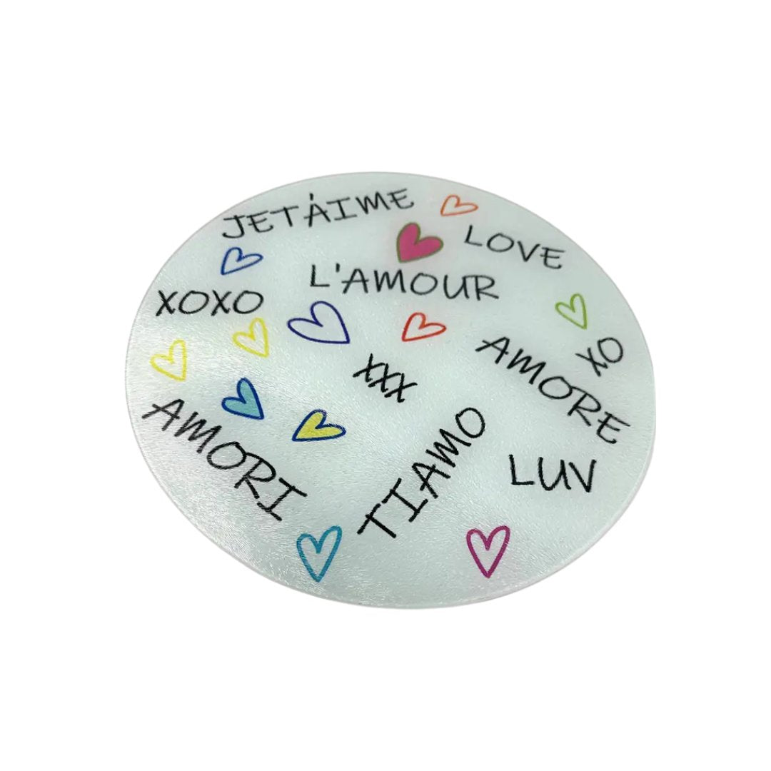 Love In Languages Cutting Board Home Decor - Tabletop Resinate By KS 