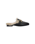 Cuba Leather Fur Loafers Negro Flats - Loafer Bibi Lou 