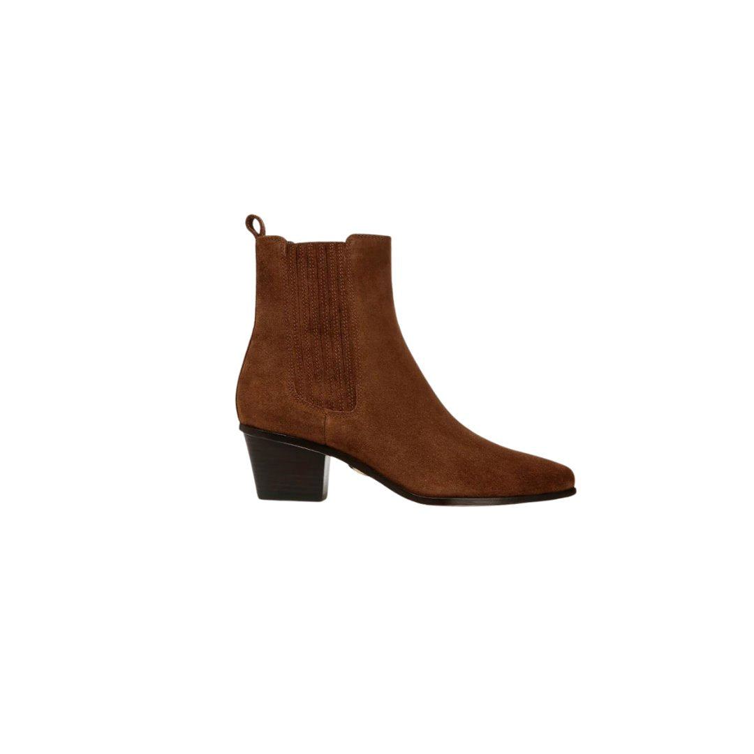 Alina Suede Bootie Cedar Boots - Booties Veronica Beard - Shoes 