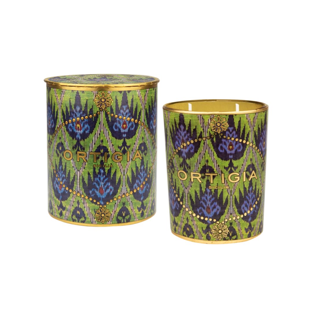 Medium Bergamotto Decorated Candle Candles & Diffusers - Candles Ortigia 