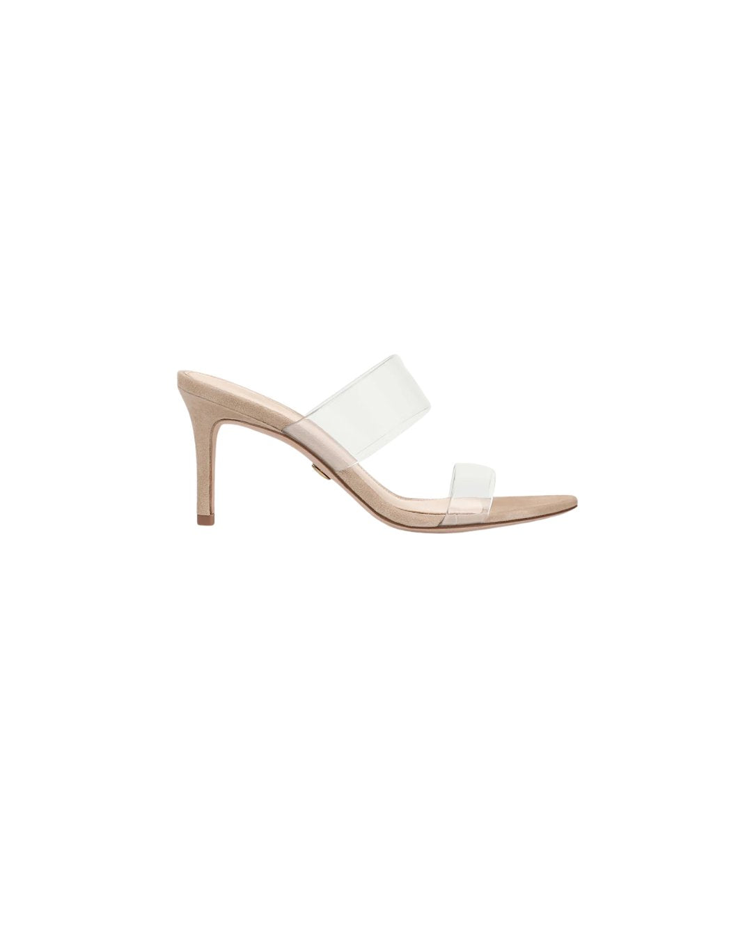 Asha Mid Heel Sandal Sand/Clear Sandals - Heeled Sandals Veronica Beard - Shoes 