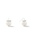 Classic Pebble Pearl Silver Medium White Jewelry - Earrings Catherine Canino 