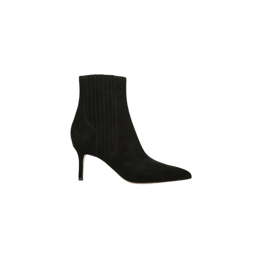 Lisa Suede Bootie Black Shoes - Boots - Booties Veronica Beard - Shoes 